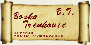 Boško Trenković vizit kartica